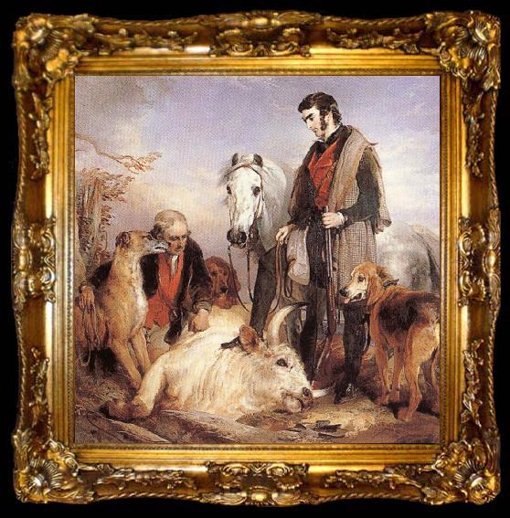 framed  Sir Edwin Landseer Death of the Wild Bull, ta009-2